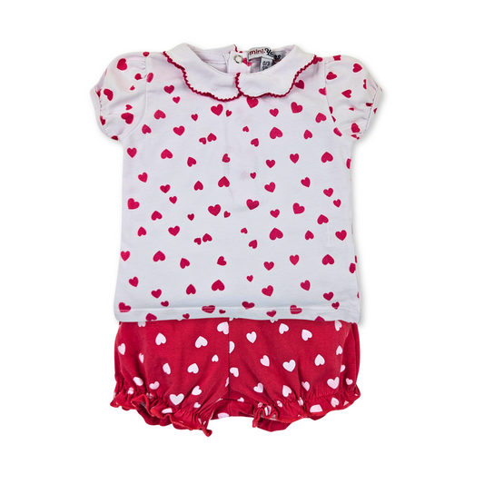 Conjunto de menina de t-shirt e calção