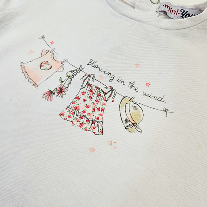 T-shirt de algodão para bebé