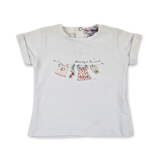 T-shirt de algodão para bebé
