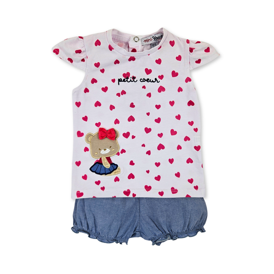 Conjunto de t-shirt e calção de bebé