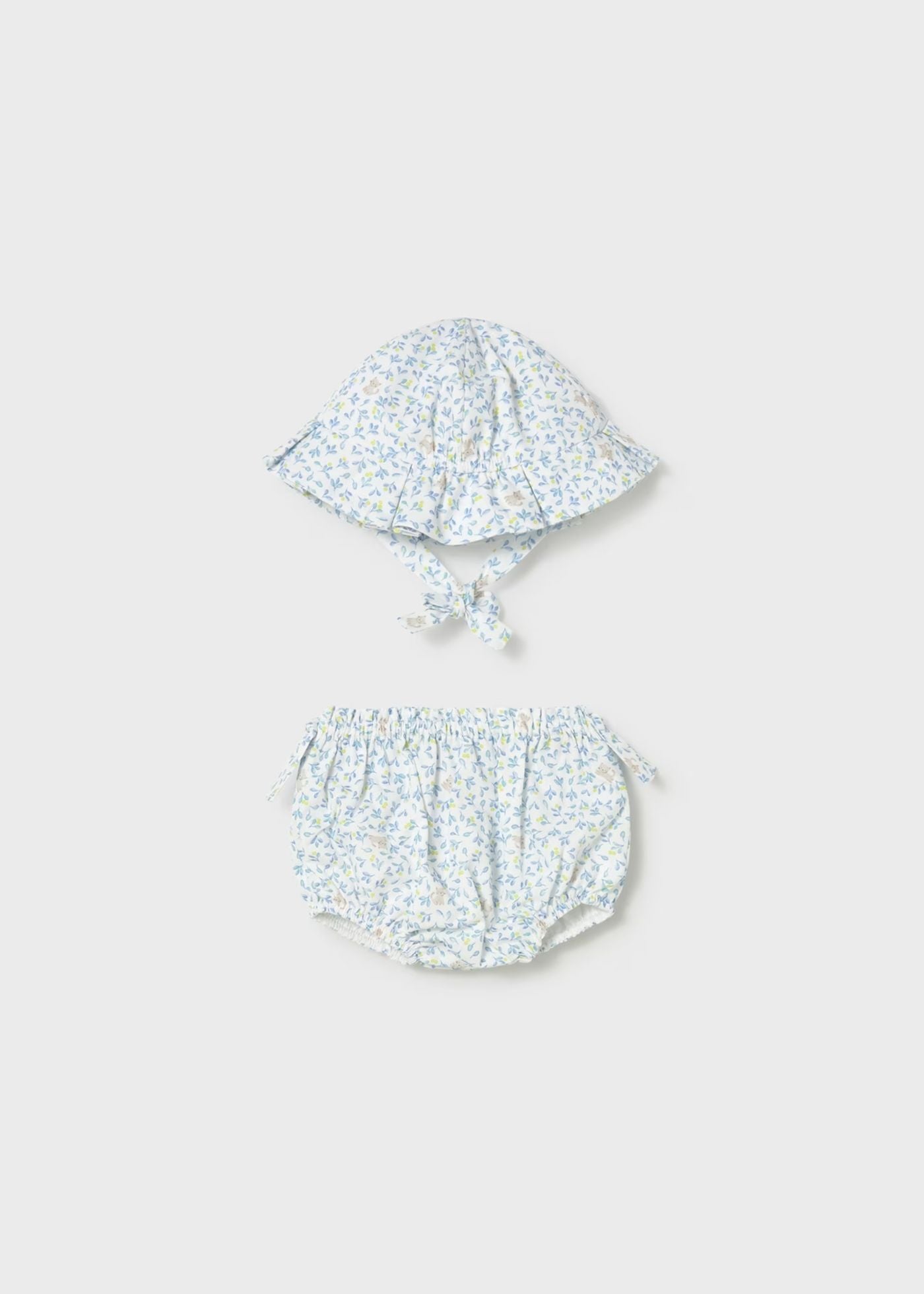 Gorro e tapa fraldas estampado recém nascida