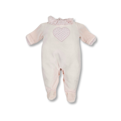Babygrow Cor de Rosa em Veludo