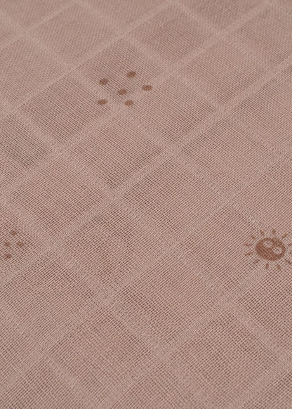 Fralda musselina de bambu castanha 120 X 120 CM