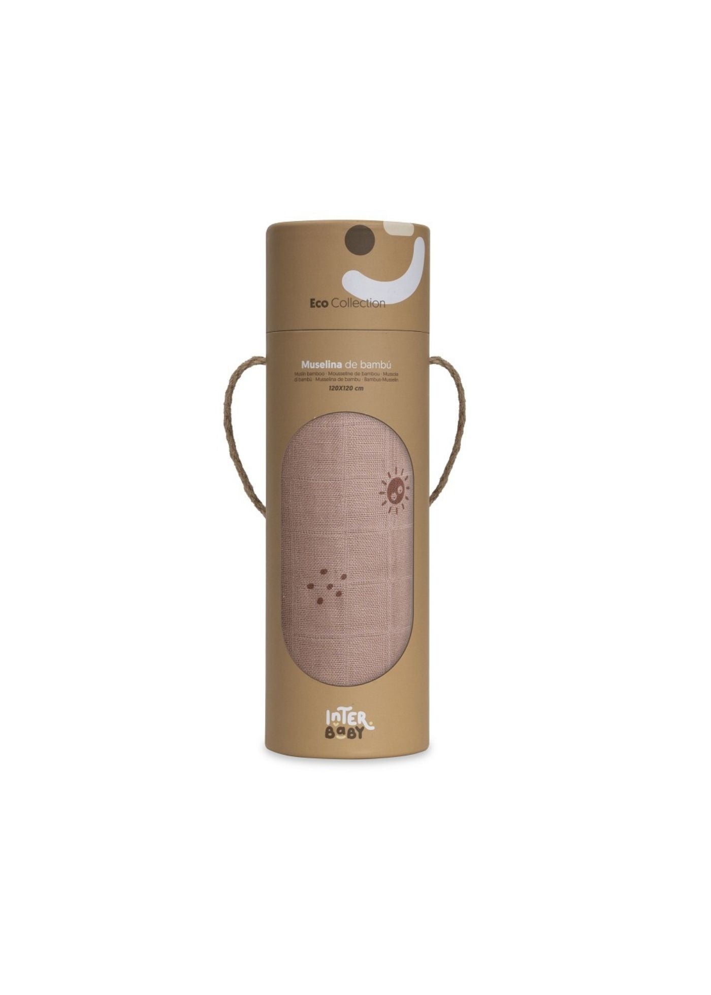 Fralda musselina de bambu castanha 120 X 120 CM