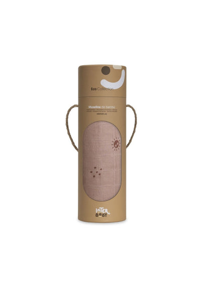 Fralda musselina de bambu castanha 120 X 120 CM
