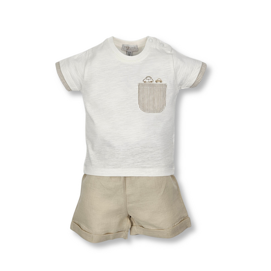 Conjunto Camisola e Calção em Linho