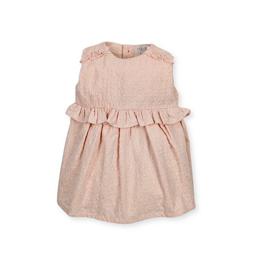 Vestido cor de rosa em algodão