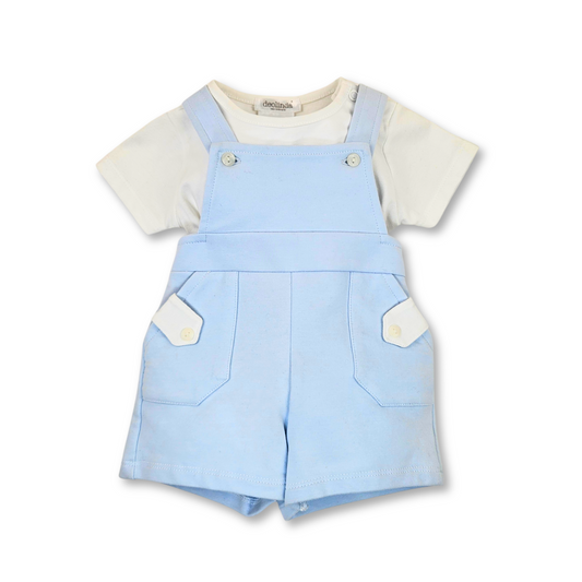 Conjunto de menino jardineira e camisola