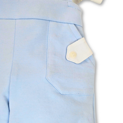 Conjunto de menino jardineira e camisola