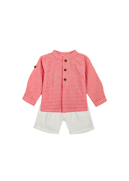 Camisa e calção para menino