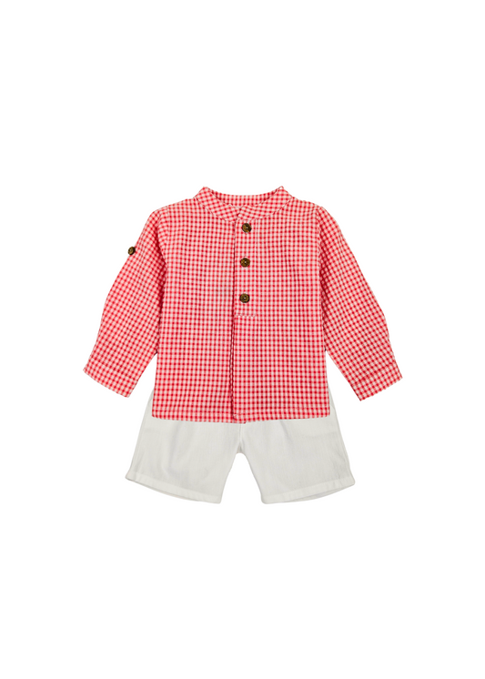 Camisa e calção para menino