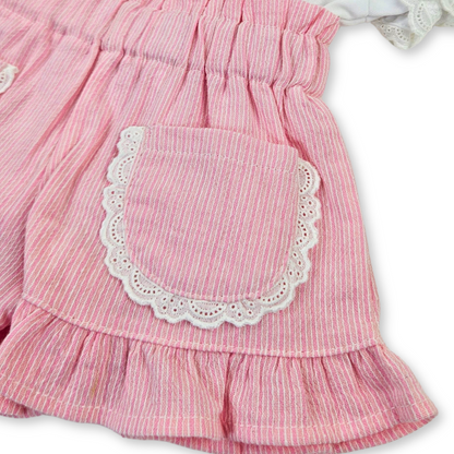Conjunto de menina, camisola e calção