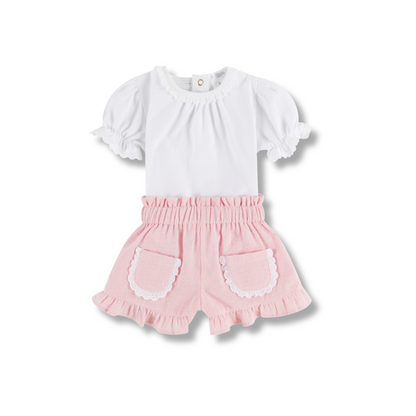 Conjunto de menina, camisola e calção