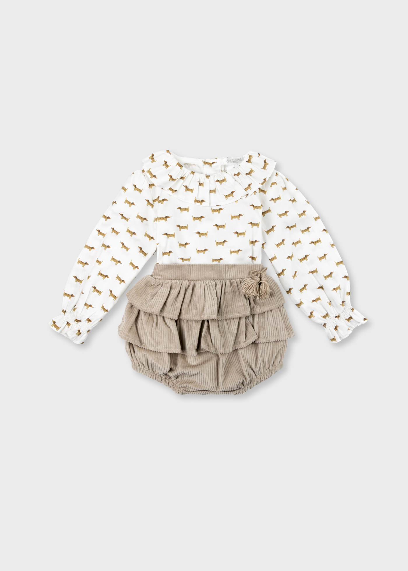 Camisa e Tapa fraldas de menina