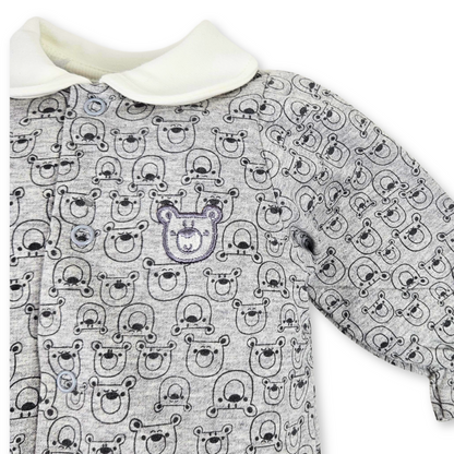 Babygrow Cinzento Cardado