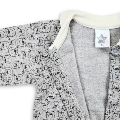 Babygrow Cinzento Cardado