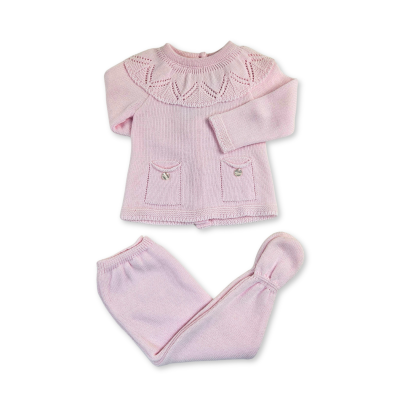 Conjunto de camisola e calça em malha