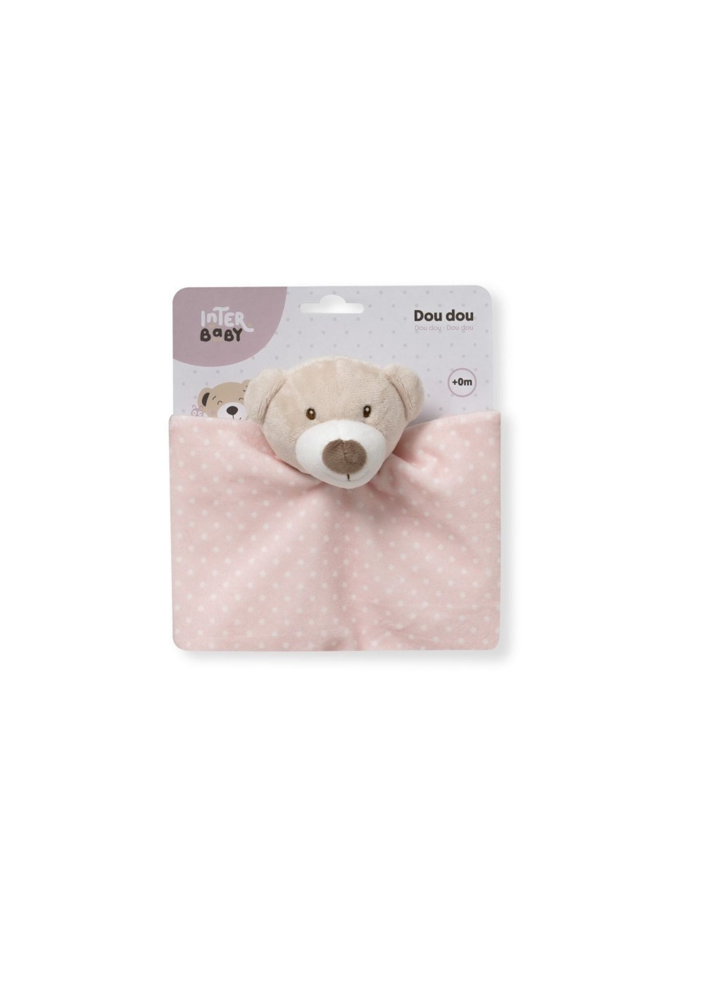 Doudou ursinho cor de rosa interbaby