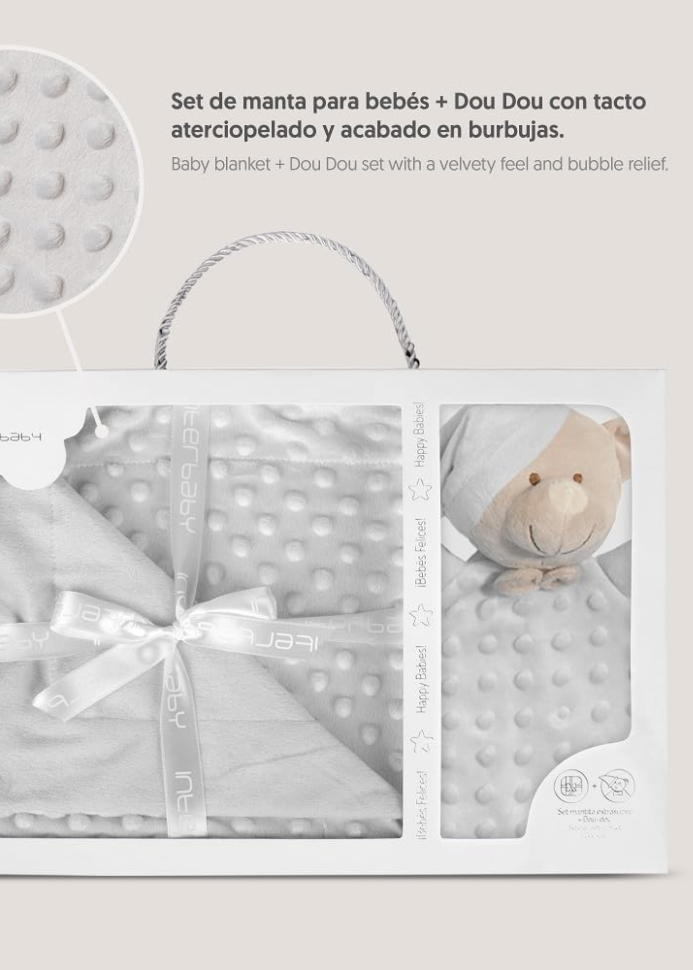 Pack Manta e Doudou Cinzento