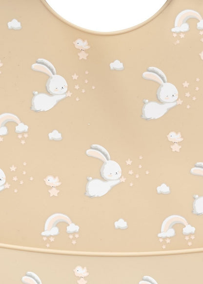 Babete de silicone coelhos interbaby, bege