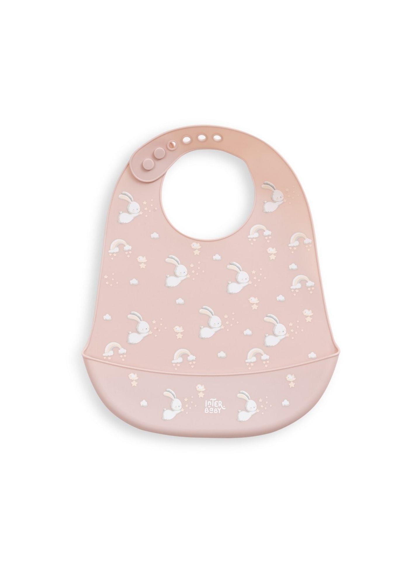 Babete de silicone coelhos interbaby, rosa