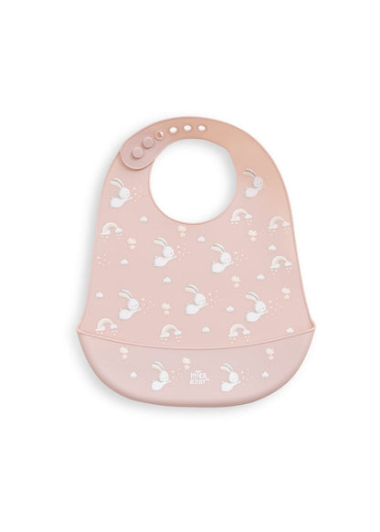 Babete de silicone coelhos interbaby, rosa