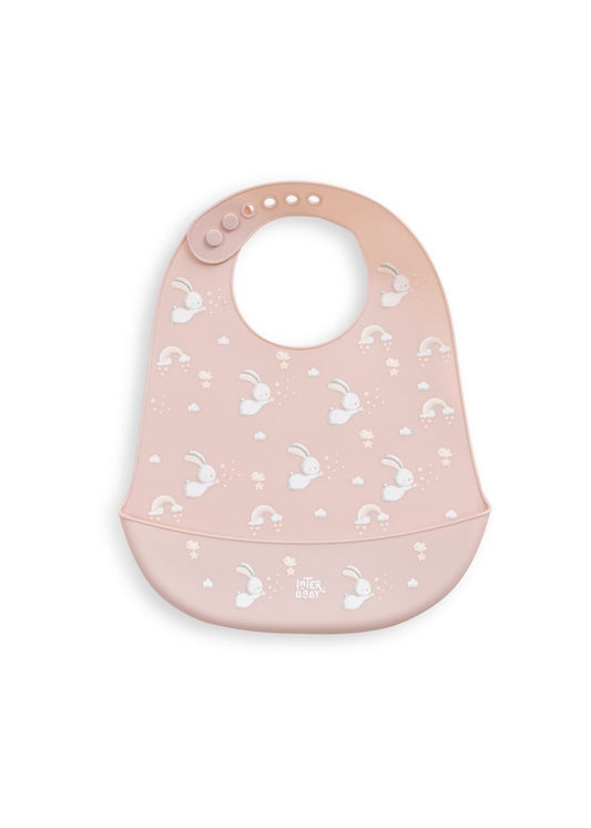 Babete de silicone coelhos interbaby, rosa