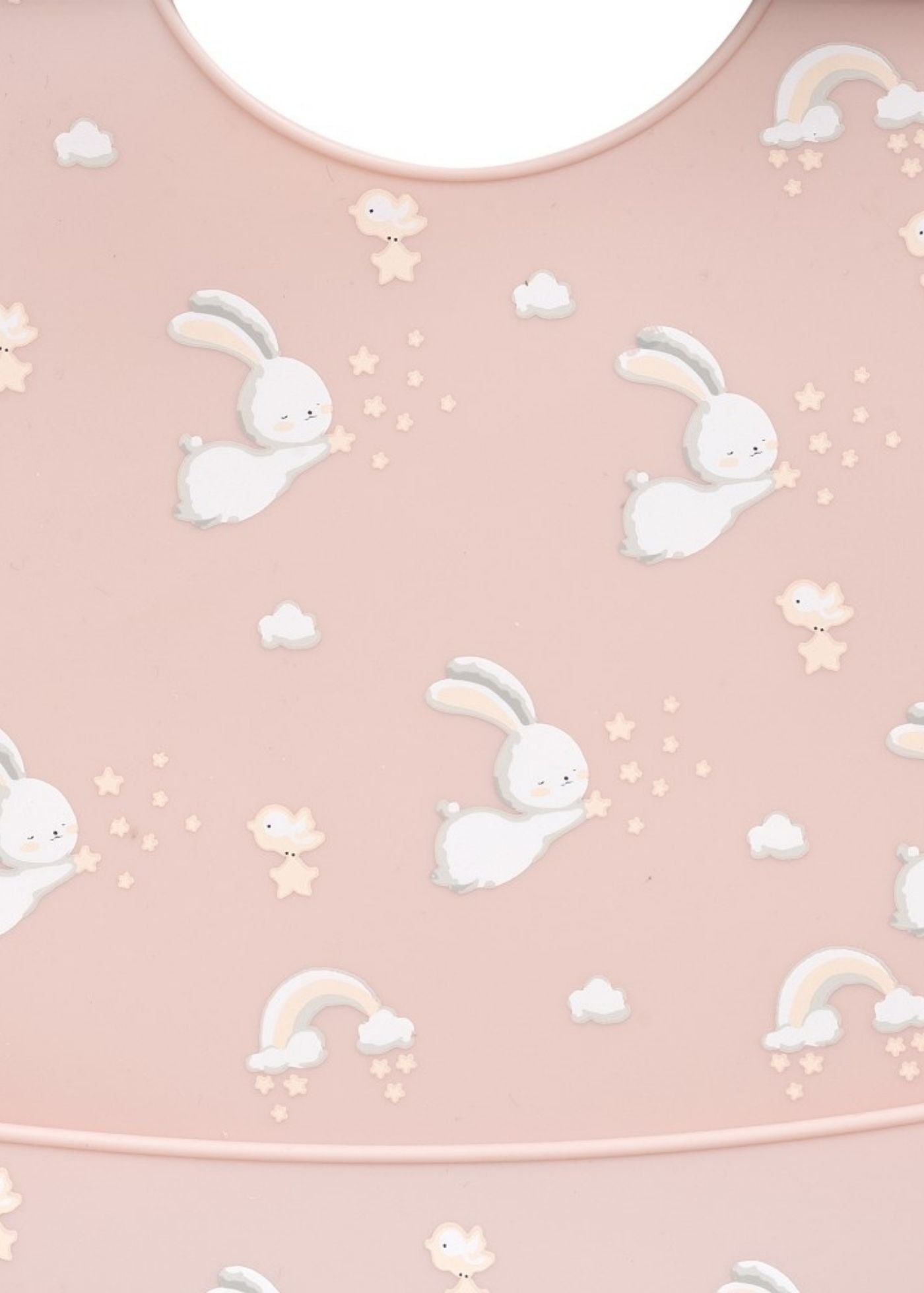 Babete de silicone coelhos interbaby, rosa