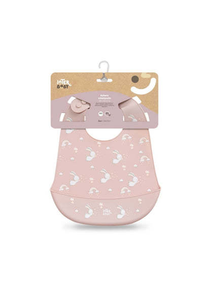 Babete de silicone coelhos interbaby, rosa