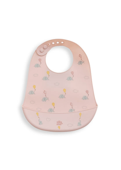 Babete de silicone elefantes interbaby, rosa