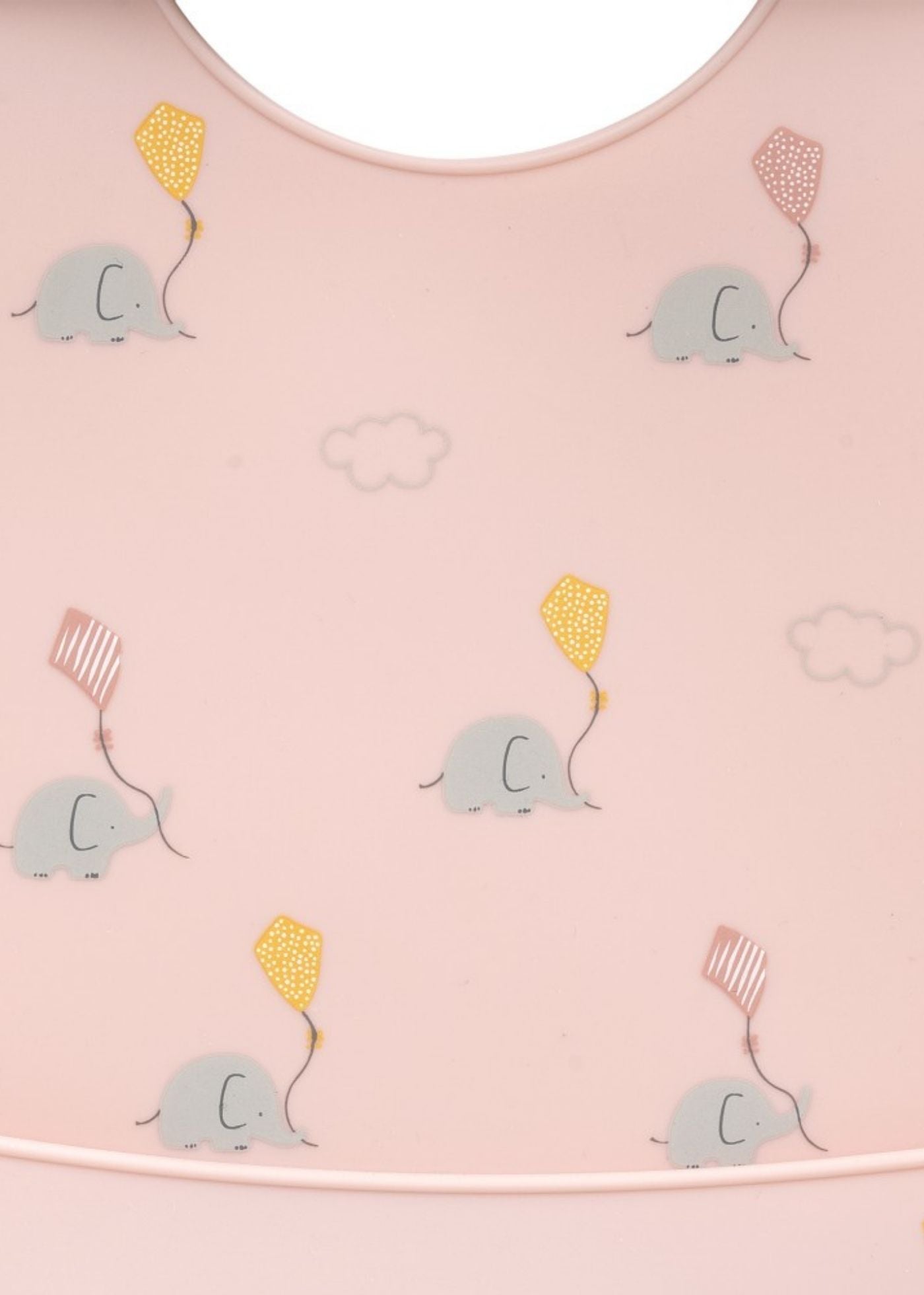 Babete de silicone elefantes interbaby, rosa