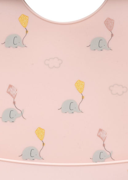 Babete de silicone elefantes interbaby, rosa