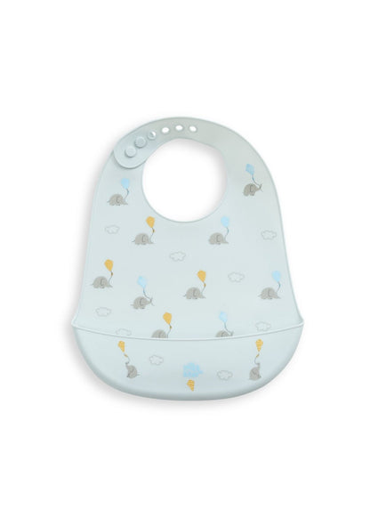 Babete de silicone elefantes interbaby, azul