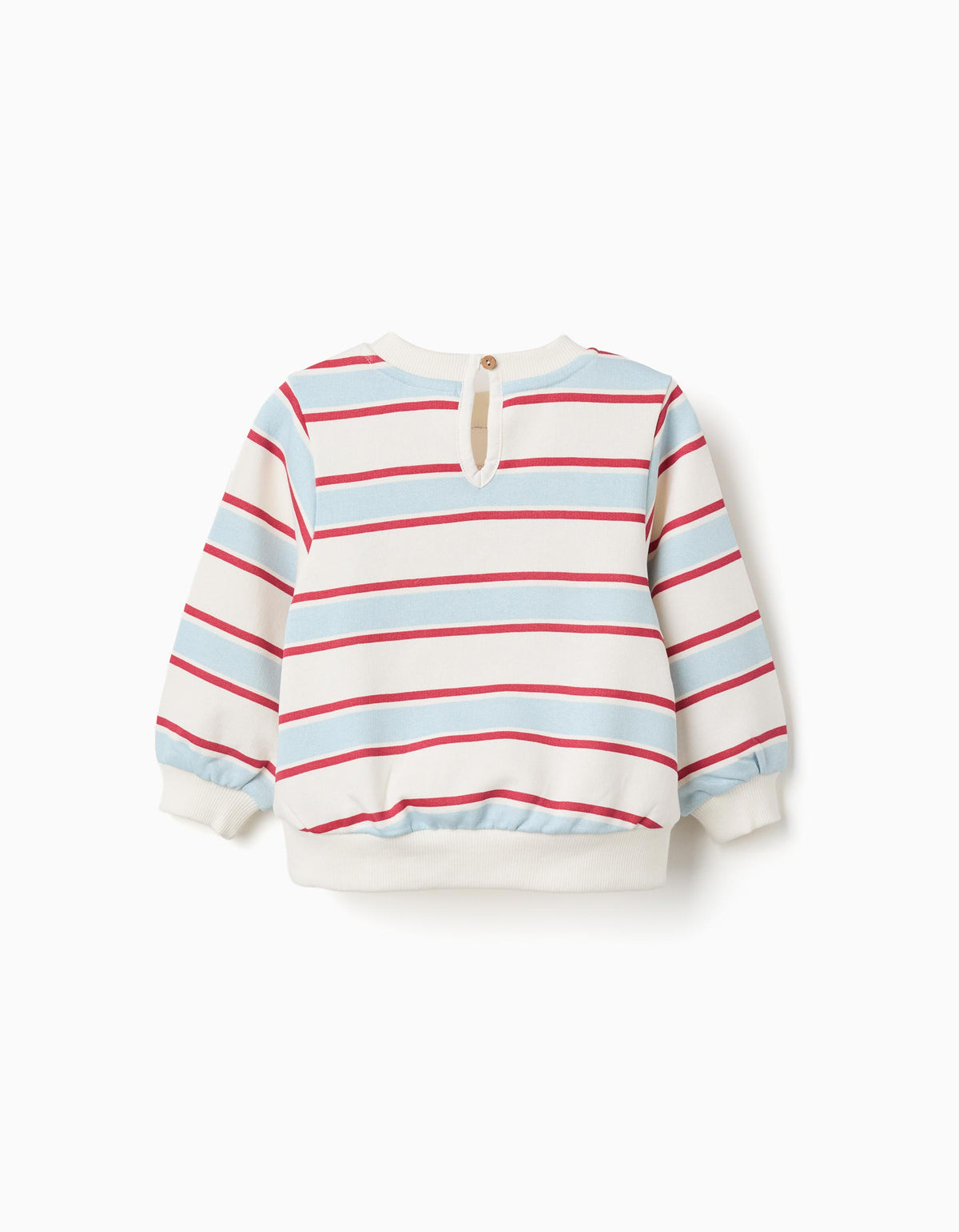 Sweat cardada às riscas Minnie para bebé e menina, multicolor