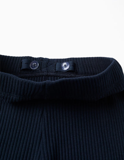 Conjunto de sweat e calças de algodão para bebé menina, branco/azul