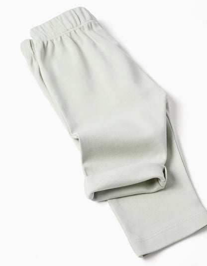 Conjunto de 3 peças de algodão às riscas para recém-nascidos, branco/verde