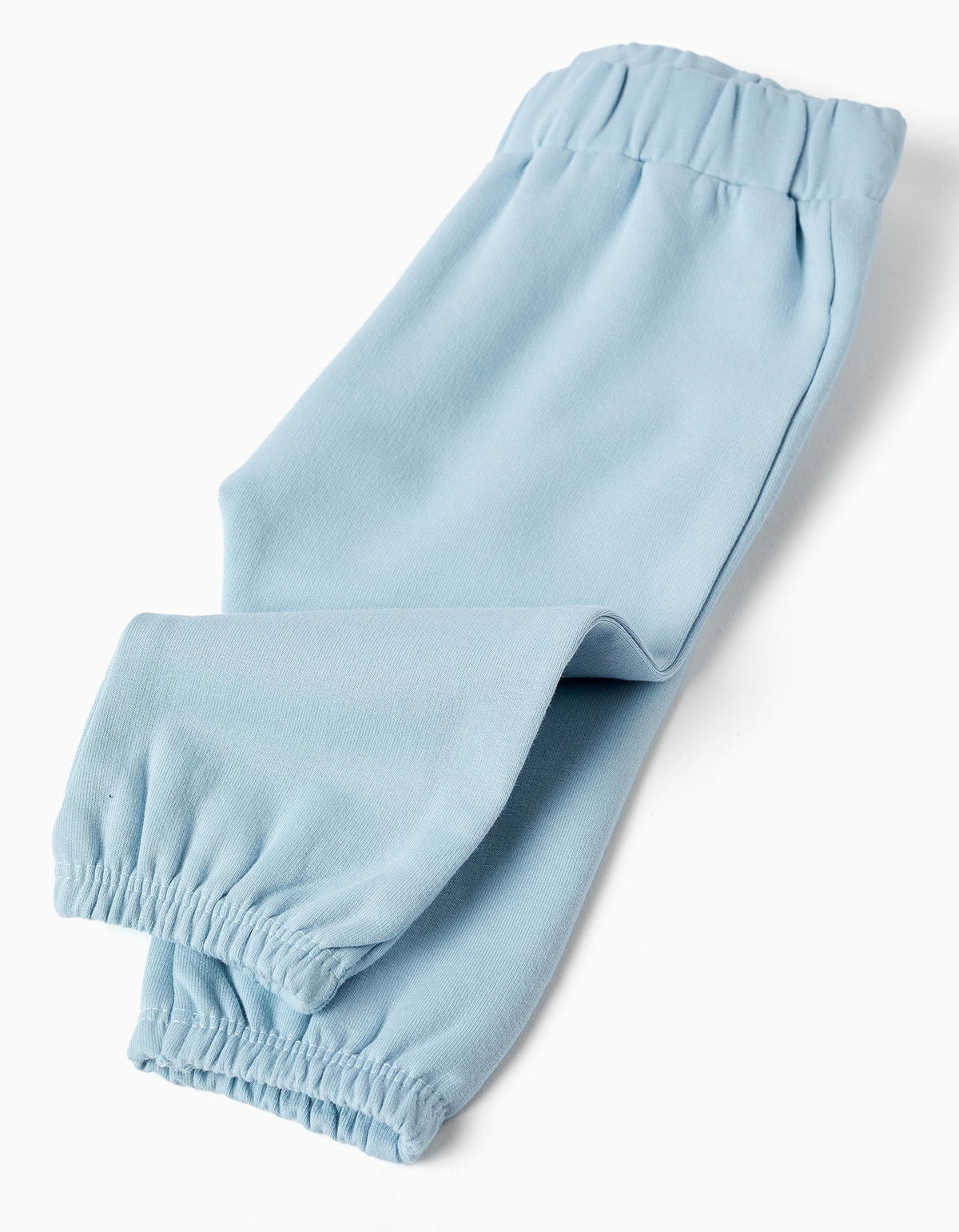 Conjunto cardado com folhos para recém-nascida, azul-claro