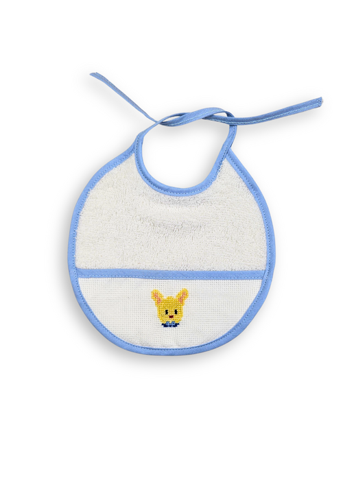 Cross stitch bunny bib