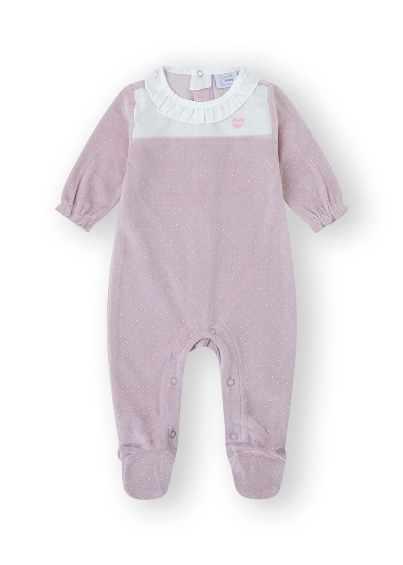 Babygrow de veludo para recém nascida