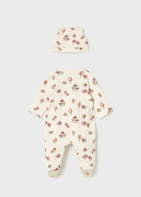Babygrow com gorro orelhas recém nascida