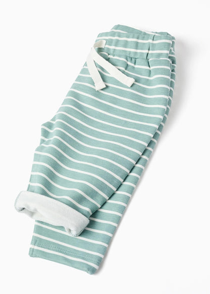Sweat com estampado do Tigre + calças para recém-nascido, verde-claro