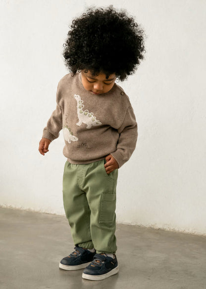 Calça jogger verde para menino, mayoral