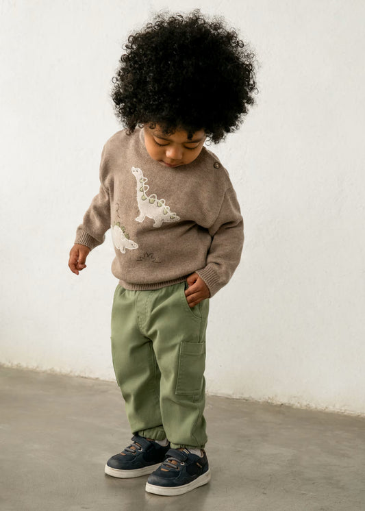Calça jogger verde para menino, mayoral