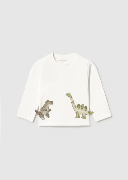 Camisola branca de menino manga comprida, mayoral