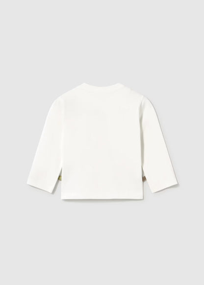 Camisola branca de menino manga comprida, mayoral