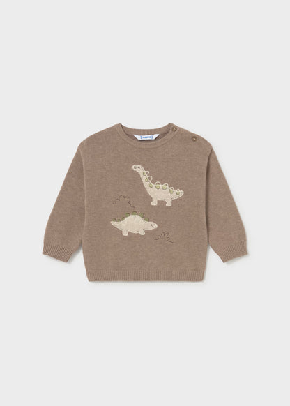 Camisola com dinossauro de malha de menino, mayoral