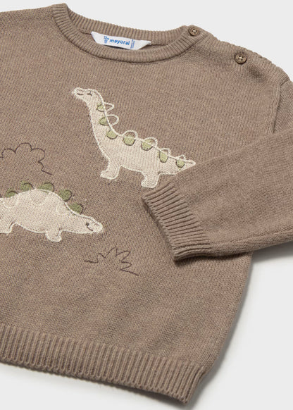 Camisola com dinossauro de malha de menino, mayoral