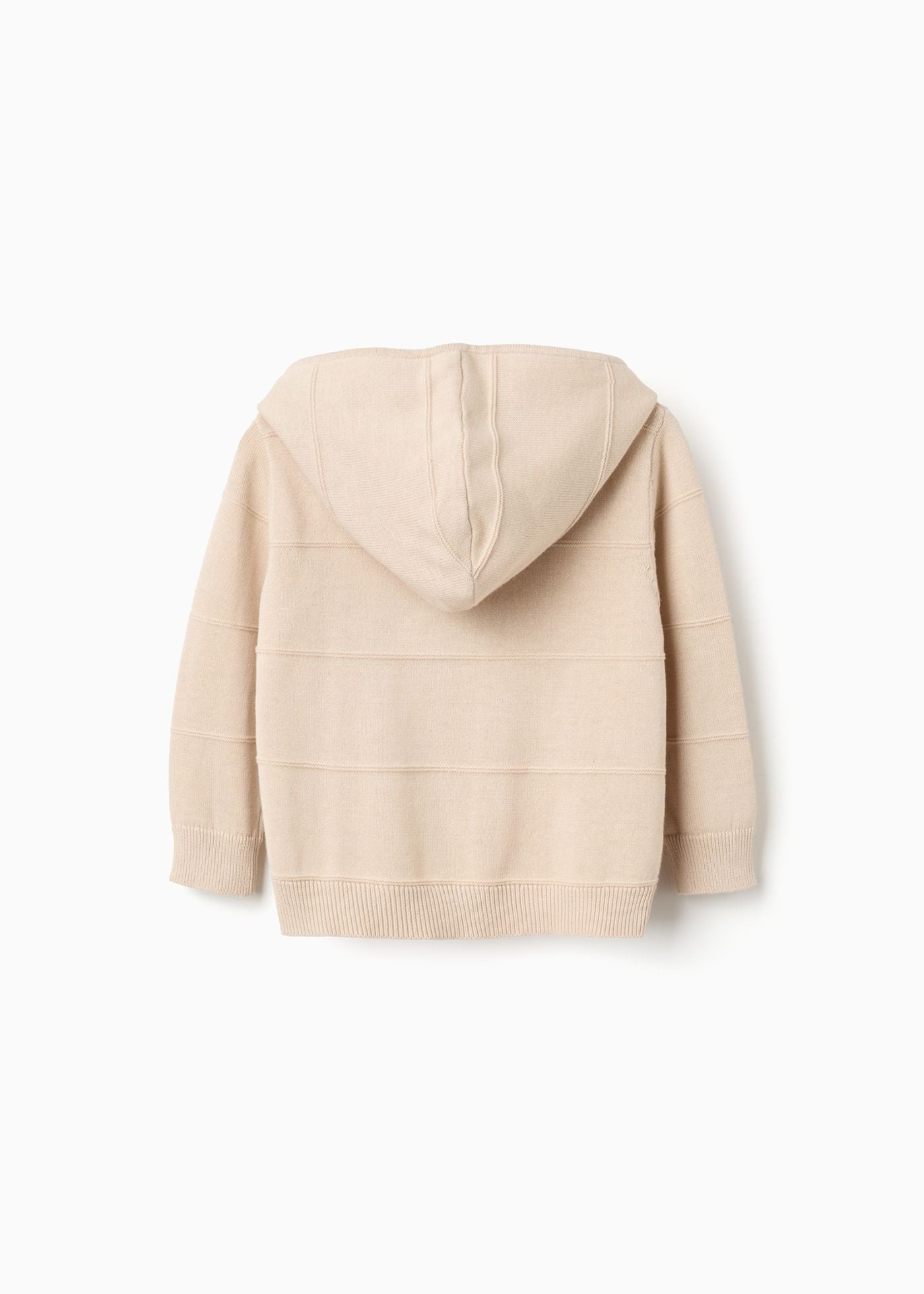 Casaco de malha e com capuz para bebé menino