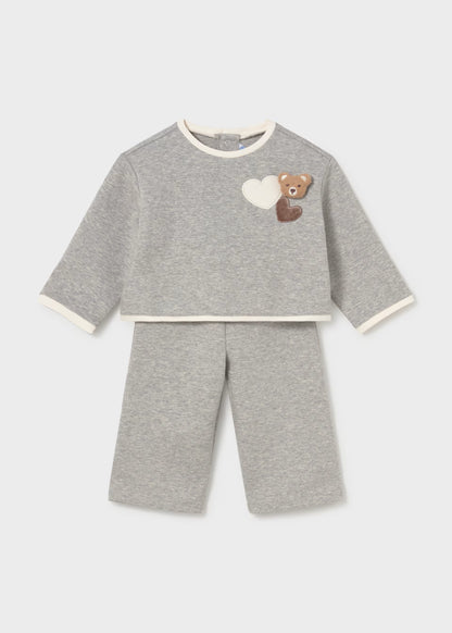 Conjunto calça e camisola cardada de bebé, mayoral