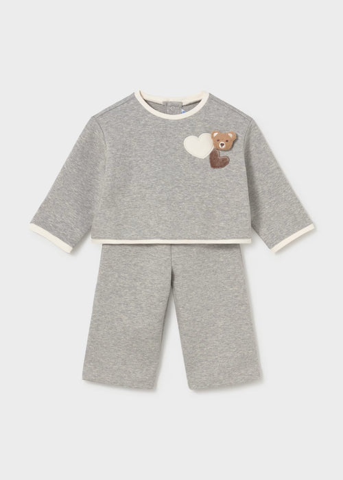 Conjunto calça e camisola cardada de bebé, mayoral